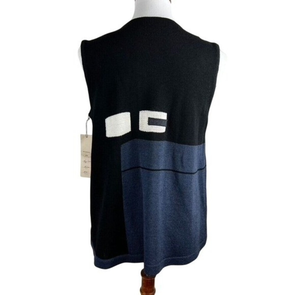 Sandra Miller NWT Colorblock Wool Blend Vest Size M - Picture 3 of 13